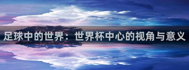 欧洲区世界杯预选赛：足球中的世界：世界杯中心的视角与意义